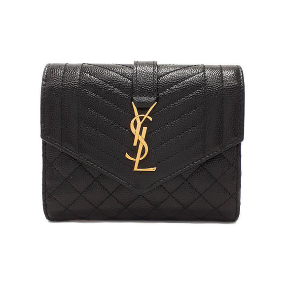 Saint Laurent Matelasse Mixed Wallet PARIS Tri - Picture 1 of 5